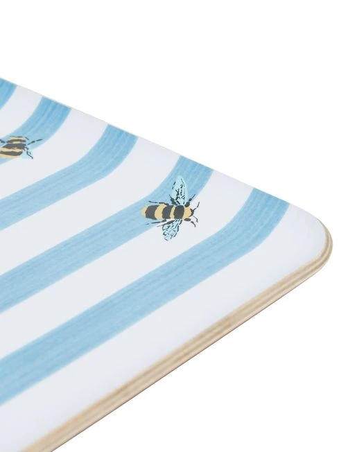 Blue Willwood Bee Striped Tray 2 Blue Willwood Bee Striped Tray - Image 2