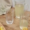 Set Of 4 Clear Bee Tall Tumblers