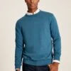 Blue Crew Neck Knitted Jumper