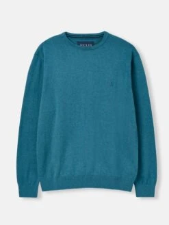 Blue Crew Neck Knitted Jumper -Elite Fashion Shop 606203s6