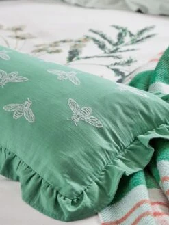 Green Lakeside Floral Cushion