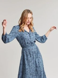 Joules Blue Josie Frill Elasticated Waist Dress 8 Joules Blue Josie Frill Elasticated Waist Dress -Elite Fashion Shop 622003s3