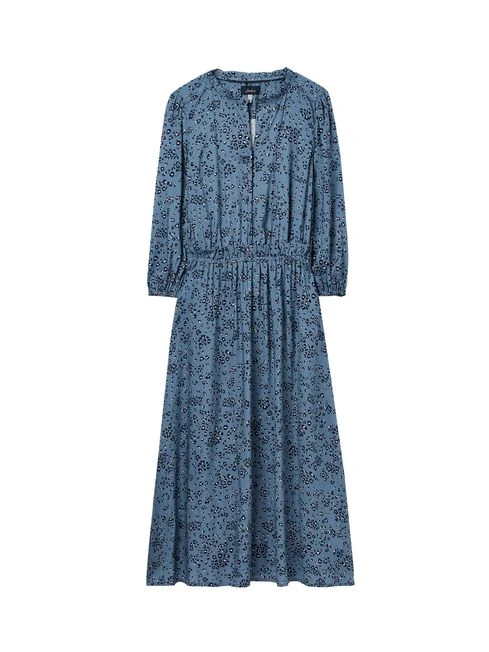 Joules Blue Josie Frill Elasticated Waist Dress 6 Joules Blue Josie Frill Elasticated Waist Dress - Image 6