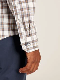 Cream Long Sleeve Classic Fit Poplin Shirt -Elite Fashion Shop 626328s3