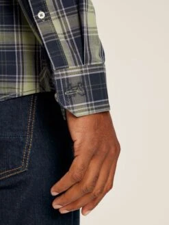 Green Long Sleeve Classic Fit Poplin Shirt -Elite Fashion Shop 645869s4