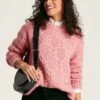 Pink Cable Knit Jumper