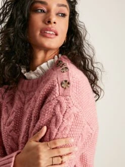 Pink Cable Knit Jumper -Elite Fashion Shop 670344s4