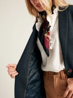 Navy Blue Tweed Blazer -Elite Fashion Shop 675 225s6