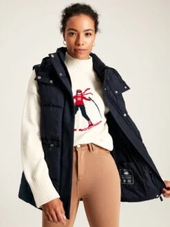 Navy Showerproof Padded Gilet -Elite Fashion Shop 677246s4