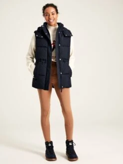 Navy Showerproof Padded Gilet -Elite Fashion Shop 677246s5