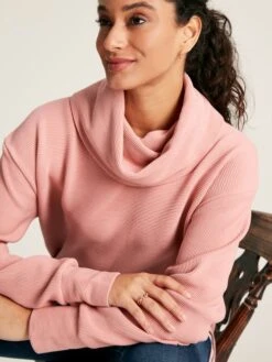 Pink Ottoman Cowl Neck Sweatshirt -Elite Fashion Shop 686978s4