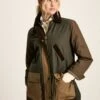 Brown/Khaki Showerproof Quilted Wax Jacket