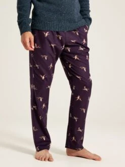 Purple Mallards Printed Pyjama Bottoms