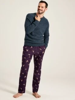 Purple Mallards Printed Pyjama Bottoms -Elite Fashion Shop 759807s3