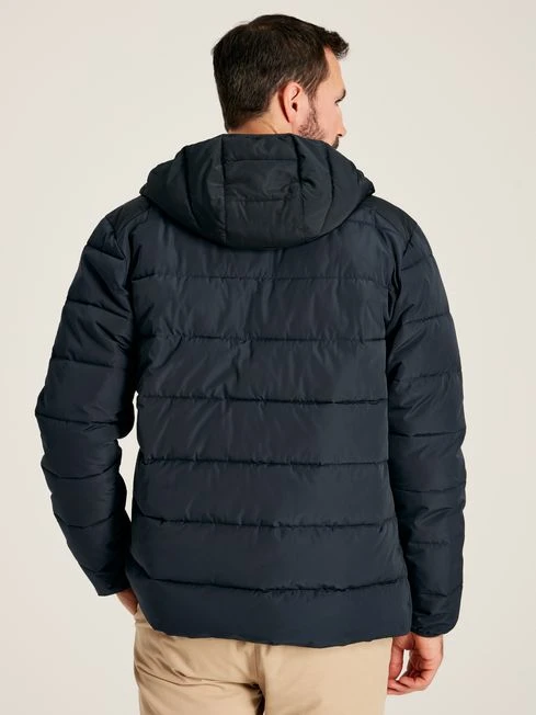 Navy Padded Shower Resistant Coat 2 Navy Padded Shower Resistant Coat - Image 2