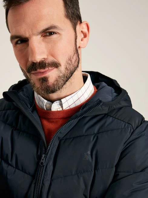 Navy Padded Shower Resistant Coat 5 Navy Padded Shower Resistant Coat - Image 5