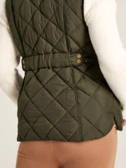 Green Showerproof Quilted Gilet -Elite Fashion Shop 837850s7