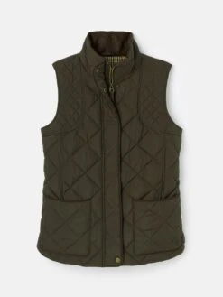 Green Showerproof Quilted Gilet -Elite Fashion Shop 837850s8