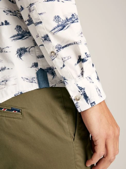 White Print Classic Fit Printed Shirt 6 White Print Classic Fit Printed Shirt - Image 6