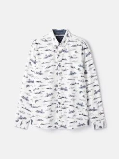 White Print Classic Fit Printed Shirt 13 White Print Classic Fit Printed Shirt -Elite Fashion Shop 887661s7