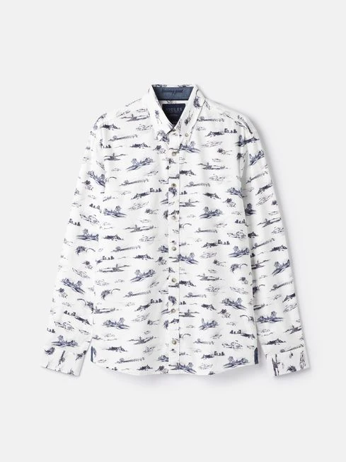 White Print Classic Fit Printed Shirt 7 White Print Classic Fit Printed Shirt - Image 7