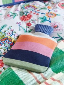 Pink Lakeside Slumber Stripe Hot Water Bottle