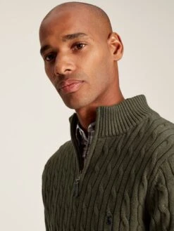 Green Quarter Zip Jumper -Elite Fashion Shop 916 069s6