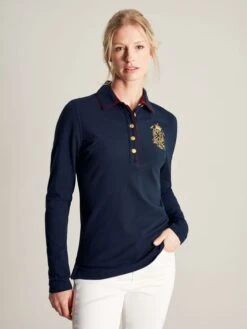 Ashley Blue Long Sleeve Polo Shirt