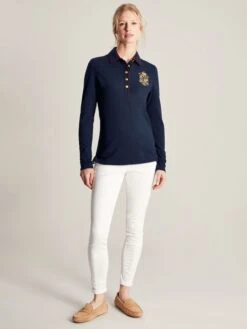 Ashley Blue Long Sleeve Polo Shirt 9 Ashley Blue Long Sleeve Polo Shirt -Elite Fashion Shop 917427s3