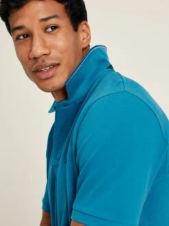 Turquoise Classic Fit Polo Shirt 8 Turquoise Classic Fit Polo Shirt -Elite Fashion Shop 922090s4