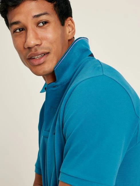 Turquoise Classic Fit Polo Shirt 4 Turquoise Classic Fit Polo Shirt - Image 4