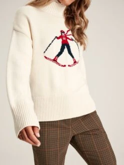 Cream Intarsia Ski Jumper -Elite Fashion Shop 960988s3