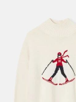 Cream Intarsia Ski Jumper -Elite Fashion Shop 960988s8