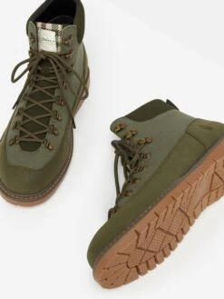 Khaki Green Lace Up Boots -Elite Fashion Shop 964536s4
