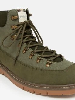Khaki Green Lace Up Boots -Elite Fashion Shop 964536s5