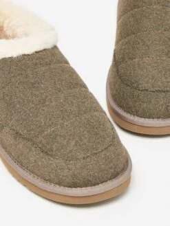 Tan Brown Faux Fur Lined Slippers -Elite Fashion Shop 964991s5