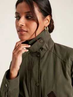 Dark Green Showerproof Quilted Wax Jacket -Elite Fashion Shop 991527s4