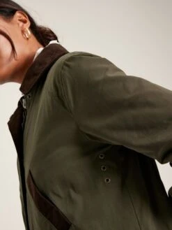 Dark Green Showerproof Quilted Wax Jacket -Elite Fashion Shop 991527s5