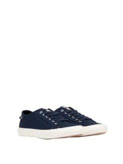Navy Blue Lace-up Trainers