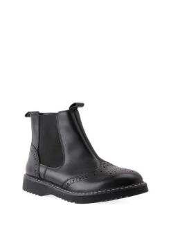 Start-Rite Revolution Black Leather Zip-Up Boots F Fit -Elite Fashion Shop A34483s3