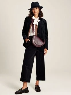 Burgundy Red Half Moon Cross Body Bag -Elite Fashion Shop C00062s3