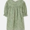 Green Curved Yoke Blouse