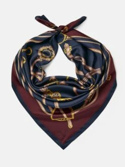 Blue Silk Square Scarf -Elite Fashion Shop C09661s4