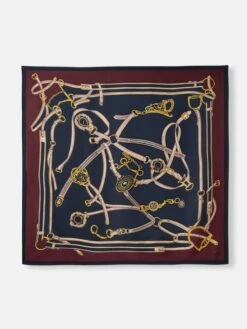 Blue Silk Square Scarf -Elite Fashion Shop C09661s5