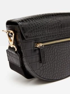 Black Half Moon Cross Body Bag -Elite Fashion Shop C26265s6