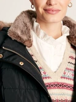 Black Showerproof Longline Padded Coat 11 Black Showerproof Longline Padded Coat -Elite Fashion Shop C32469s5