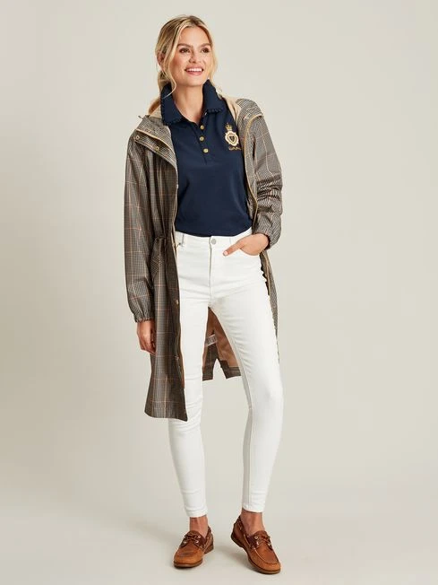 Blue Short Sleeve Frill Collared Polo Shirt 3 Blue Short Sleeve Frill Collared Polo Shirt - Image 3