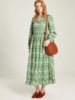 Green Floral Pleated Dress -Elite Fashion Shop C37694s3