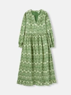 Green Floral Pleated Dress -Elite Fashion Shop C37694s6