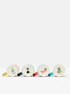 Set Of 4 Multi Dog Espresso Cupper Cupper -Elite Fashion Shop C41128s4